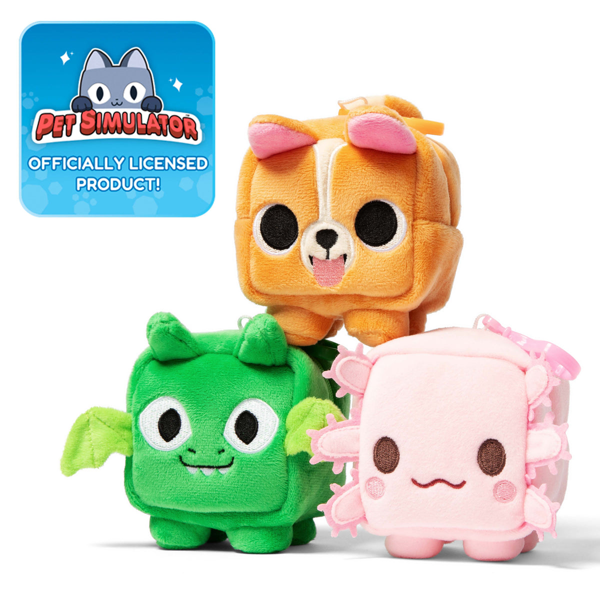 PET SIMULATOR - Plush Pouch Keychains 3-Pack (3" Tall) [Includes DLC]