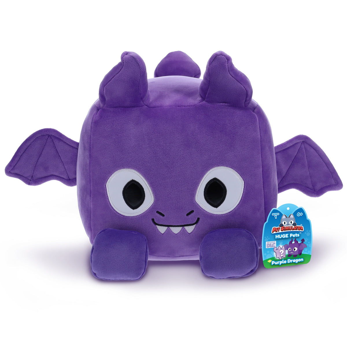 PET SIMULATOR - Purple Dragon HUGE Pet Plush (8.5" Tall, Series 1) [Includes DLC]